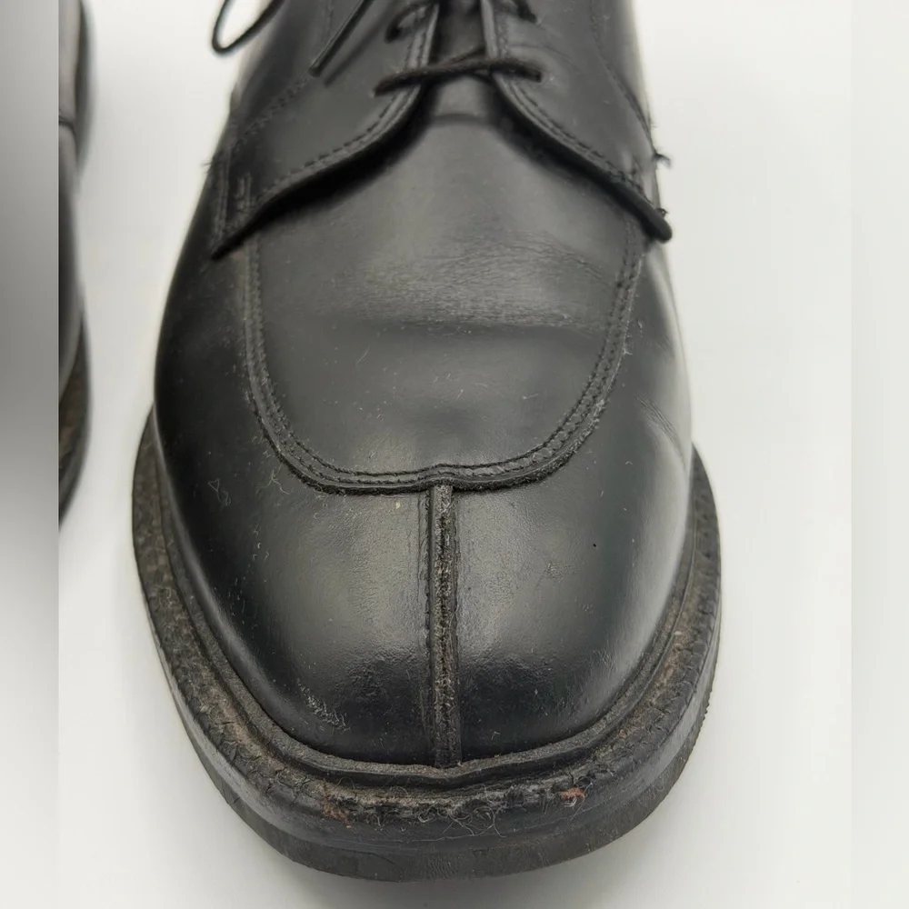 Allen Edmonds Black Ashton Leather Split Toe Rubber Sole Derby Men's Size 11.5